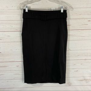 Ann Taylor Belted Pencil Skirt Walking Vent NWT